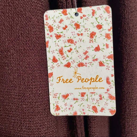 New Free People Crisscross Long-Sleeve Tunic Sweater in Mocha - Size L - Picture 8 of 10